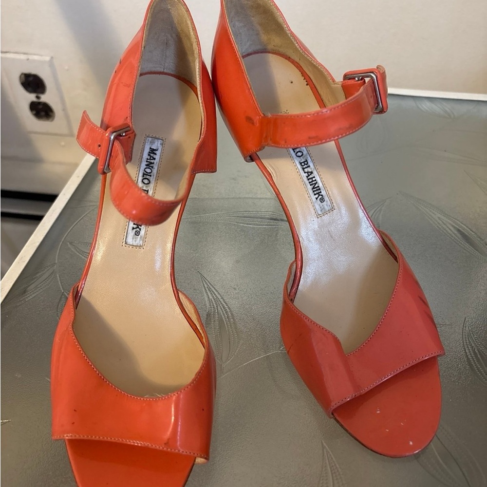Manolo Blahnik Women's salmonSandals7.5